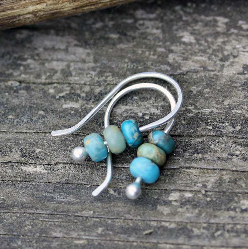 Turquoise beaded earrings