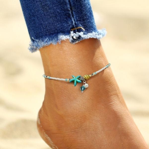 Starry seashell anklet bracelet