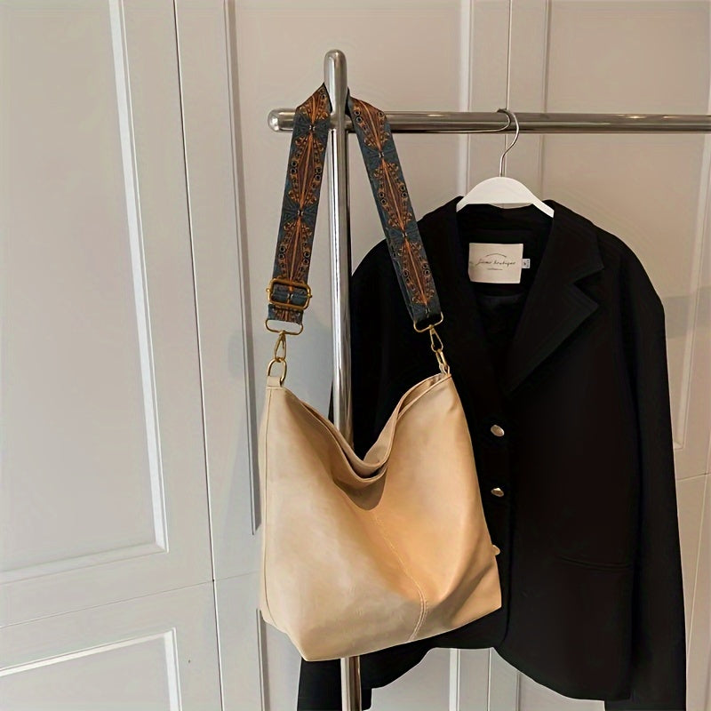 Women large capacity pu bucket bag