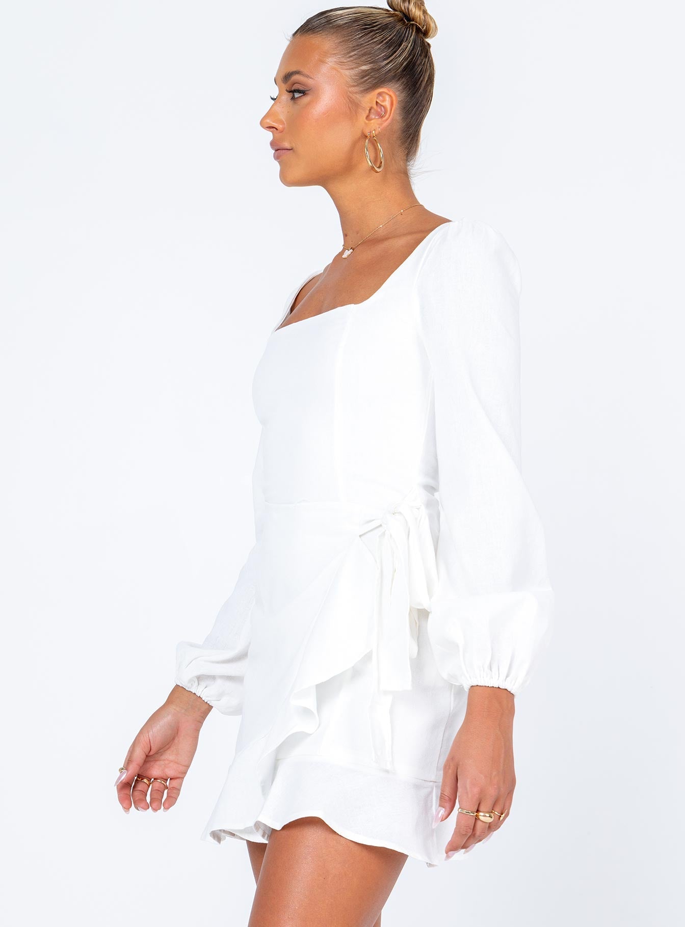The Villa Mini Dress White