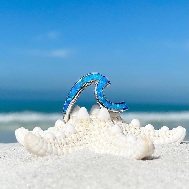 Ocean inspired elegance with a touch of opal