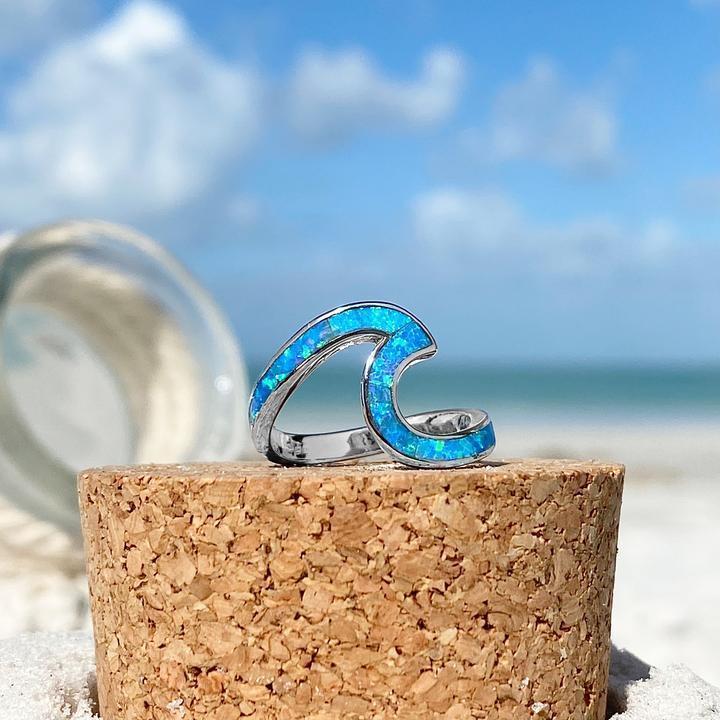 Ocean inspired elegance with a touch of opal