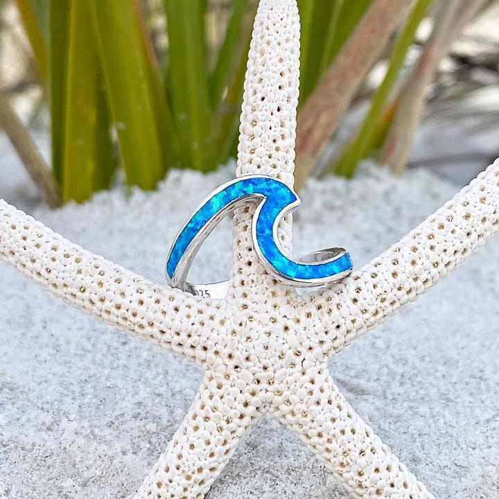 Ocean inspired elegance with a touch of opal