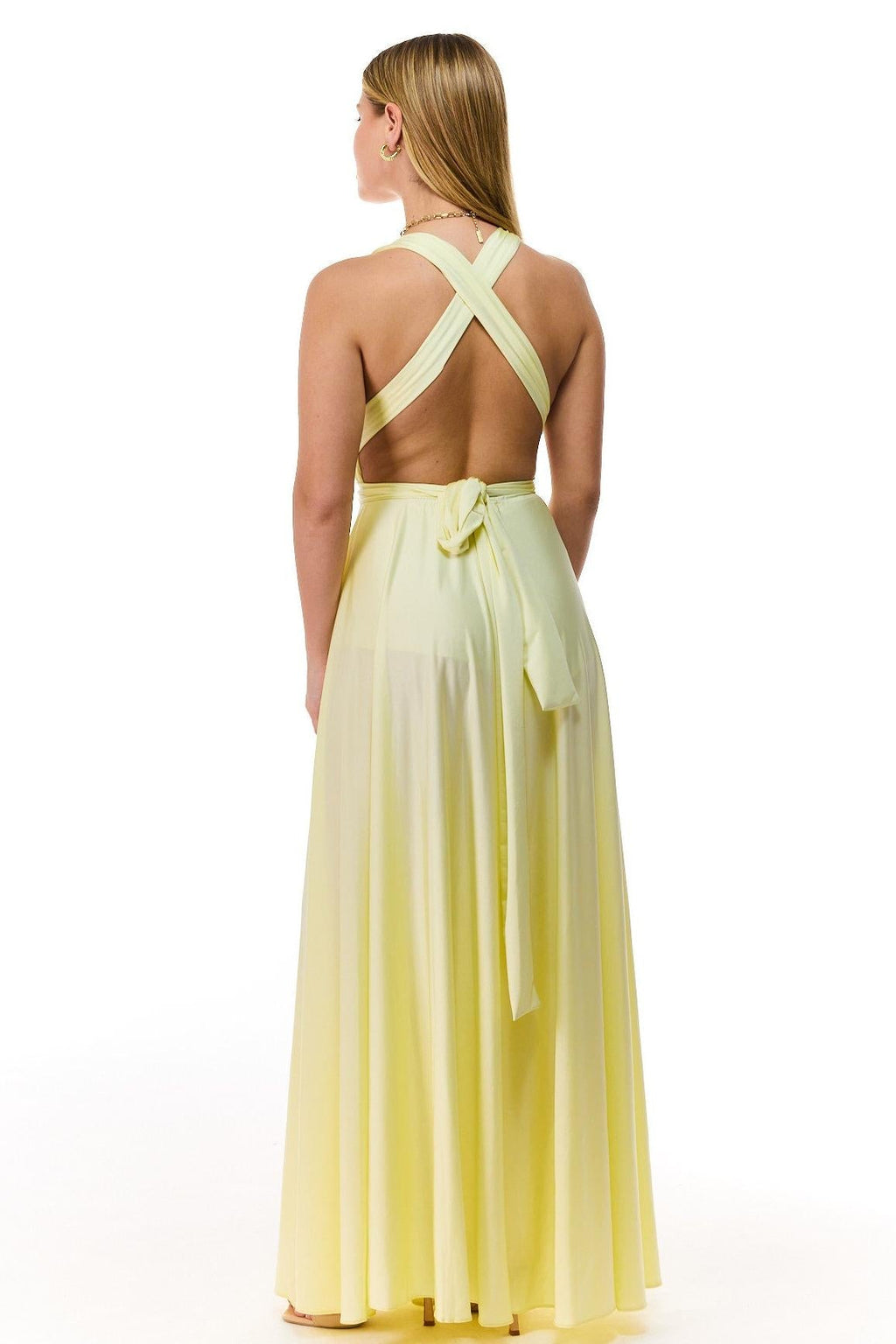 Yellow Tie Maxi Dress