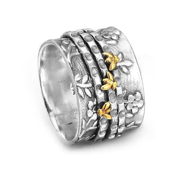 Little bee flower ring