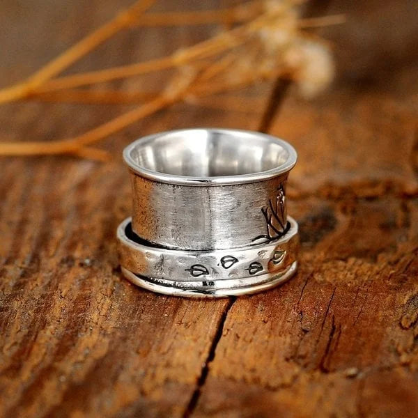 Tree of life spinner meditation ring