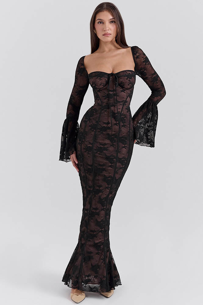 French Mermaid Hem Lace Dress