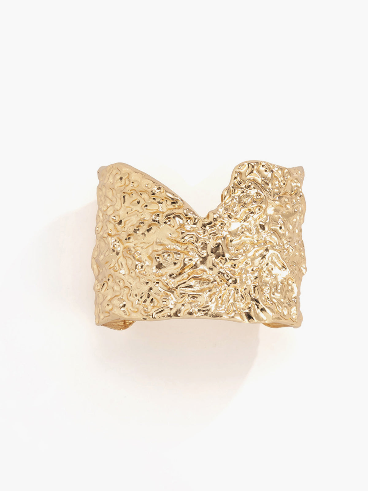 Women’s Cuff Bracelet - Textured Metal - Adjustable Fit - Statement Fashion Jewelry