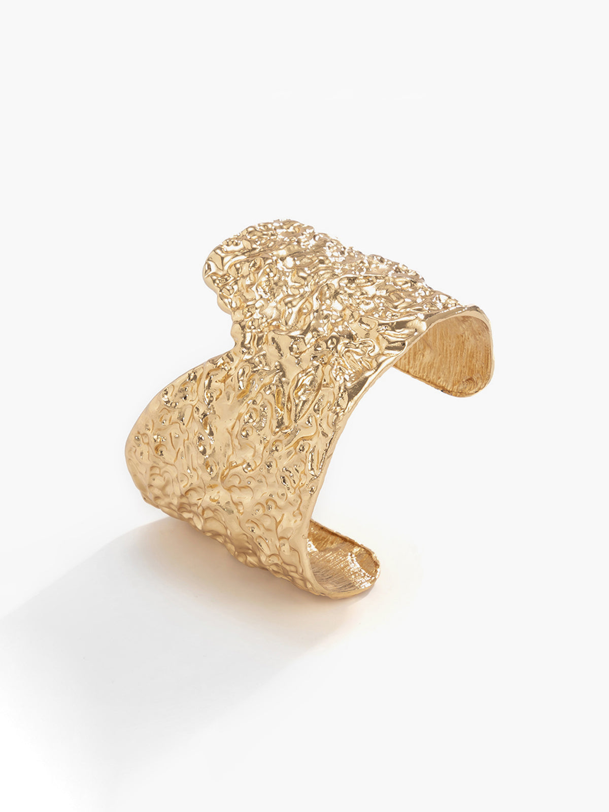 Women’s Cuff Bracelet - Textured Metal - Adjustable Fit - Statement Fashion Jewelry