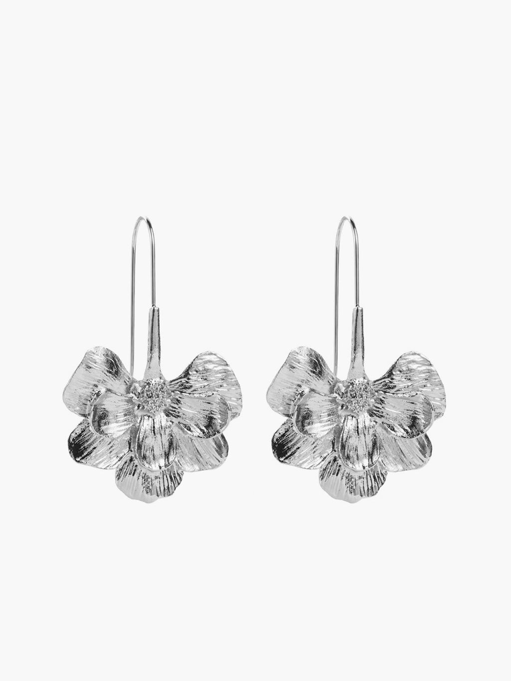 Wahine - blooming flower stud hook earrings