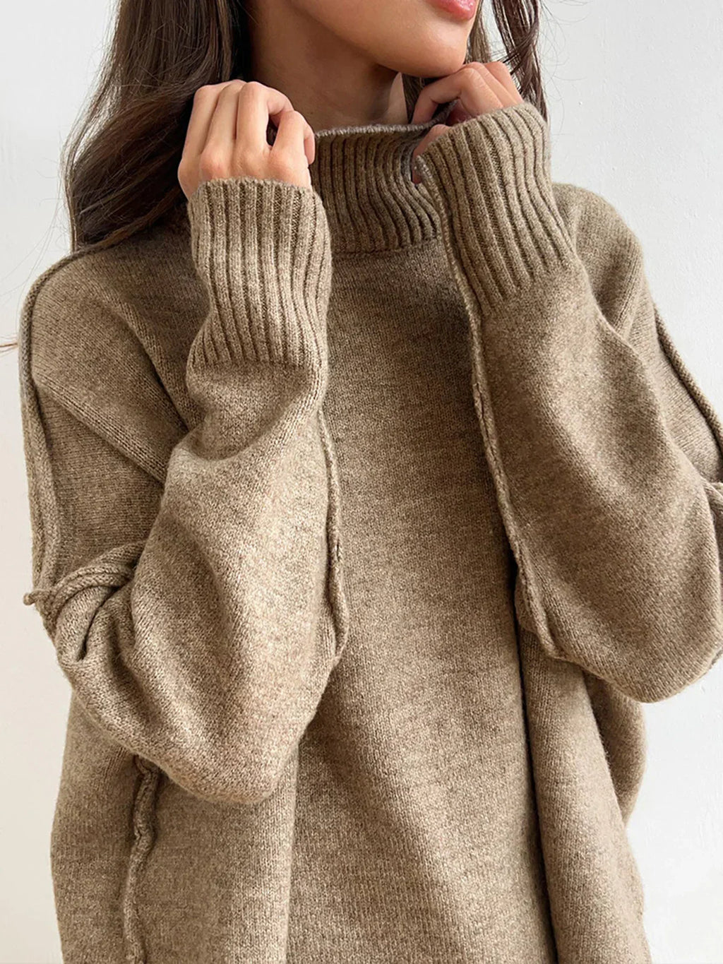Milena® | Plain Turtleneck Knit and Pants Set