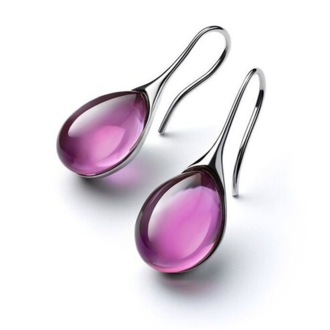 Sparkling crystal drop earrings