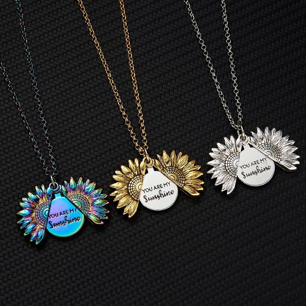 Radiant sunflower pendant necklace