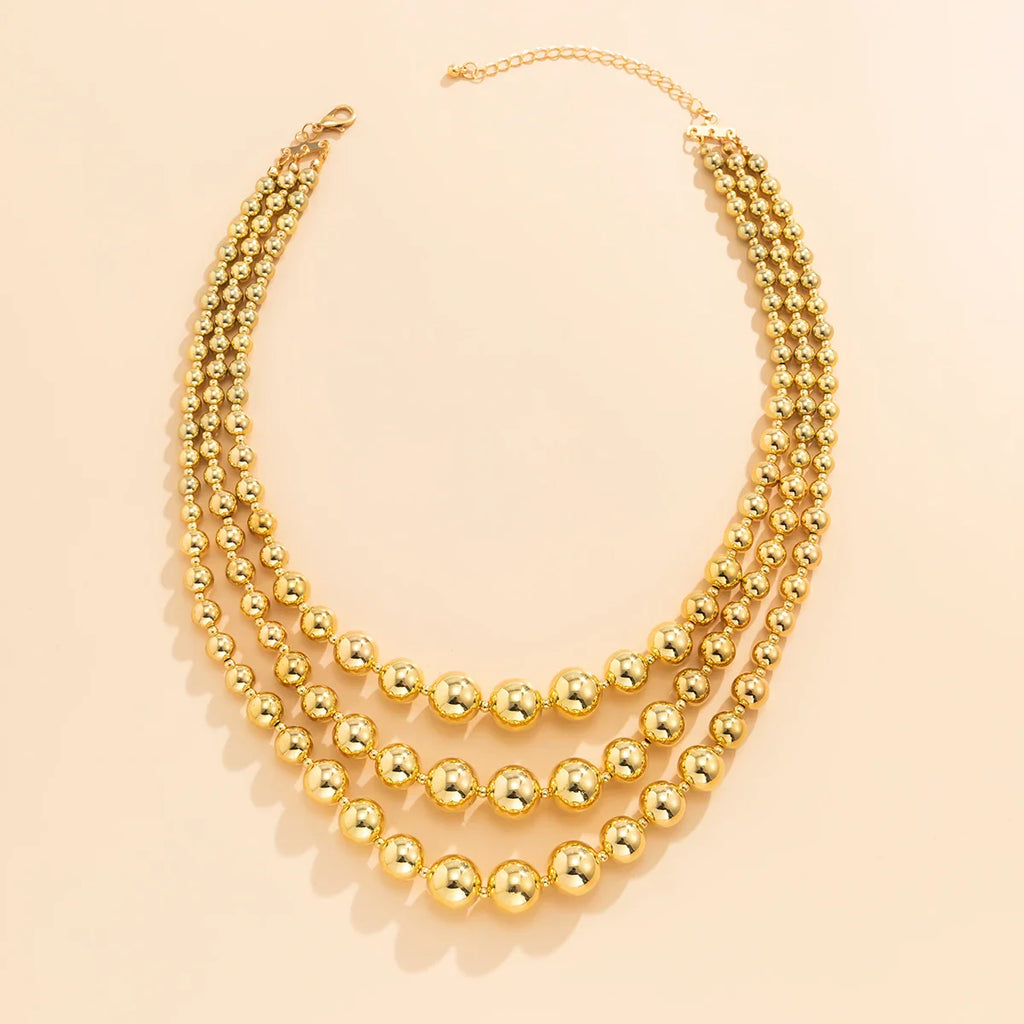 Women's gothic ball bead chain necklace