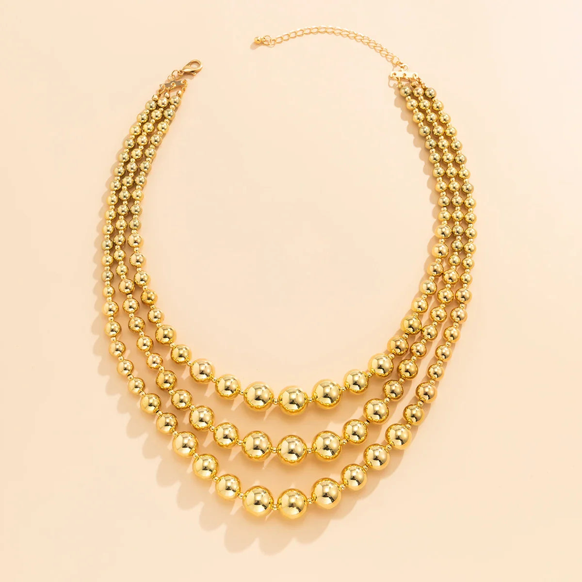 Women's gothic ball bead chain necklace