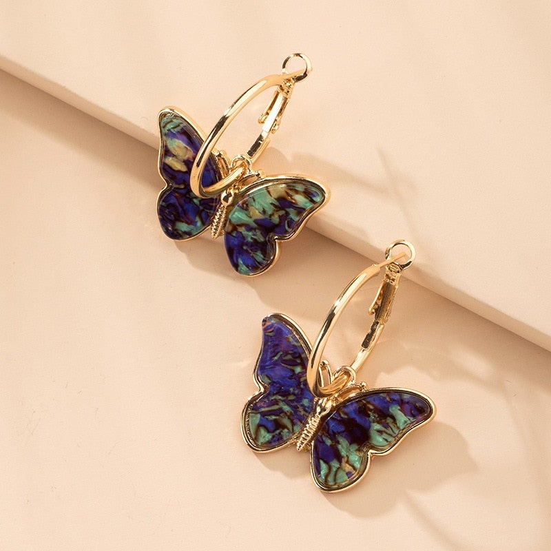 Radiant crystal butterfly earrings