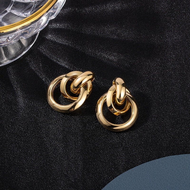Luxurious hoop earrings