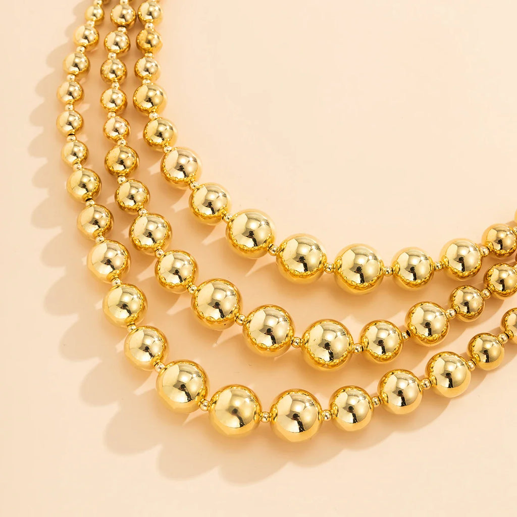 Women's gothic ball bead chain necklace