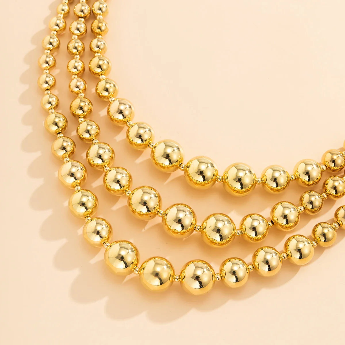 Women's gothic ball bead chain necklace