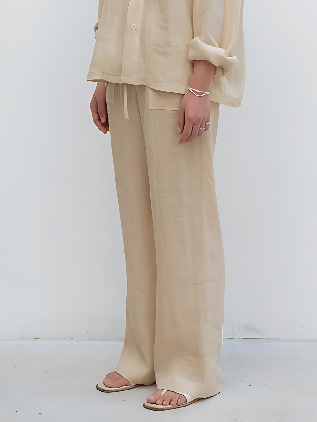 Lidiya® | Linen High Waist Straight-Leg Pants