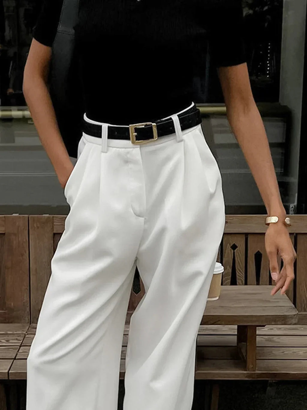 Vanesa® | High Waist Drape Casual Pants