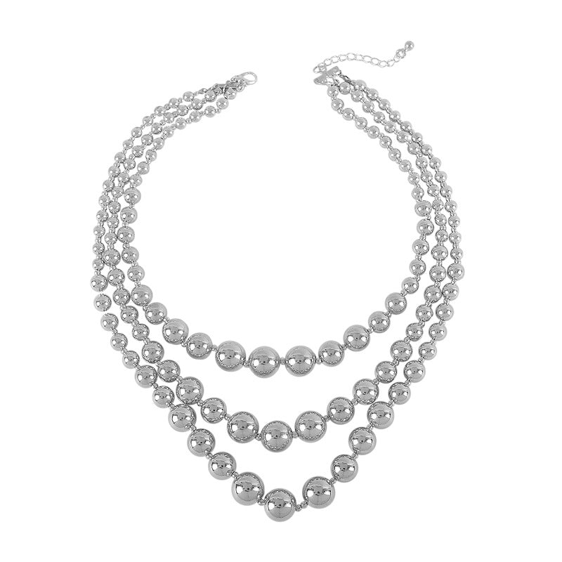 Women's gothic ball bead chain necklace