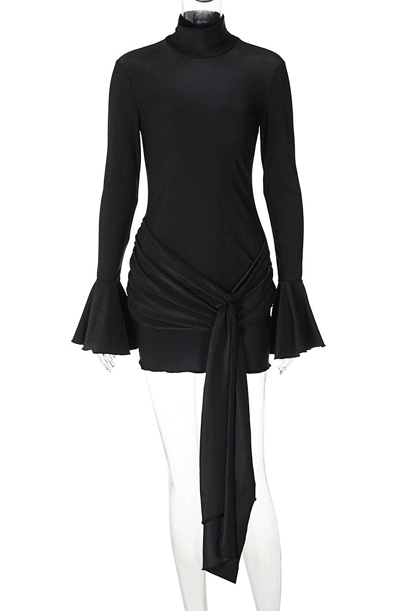 Minimalist Charm Solid Color Slim Dress