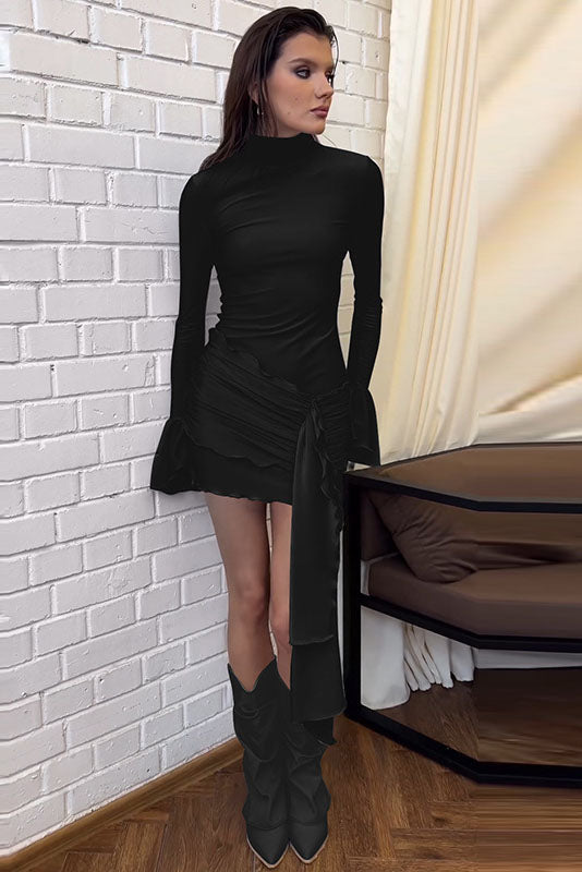 Minimalist Charm Solid Color Slim Dress