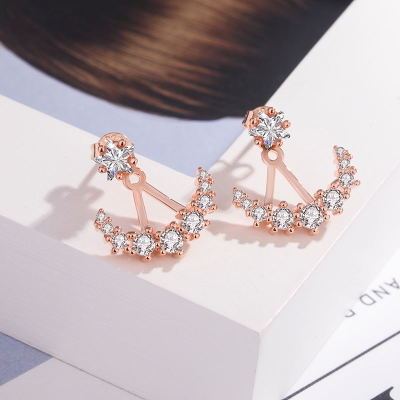 Radiant crescent moon earrings