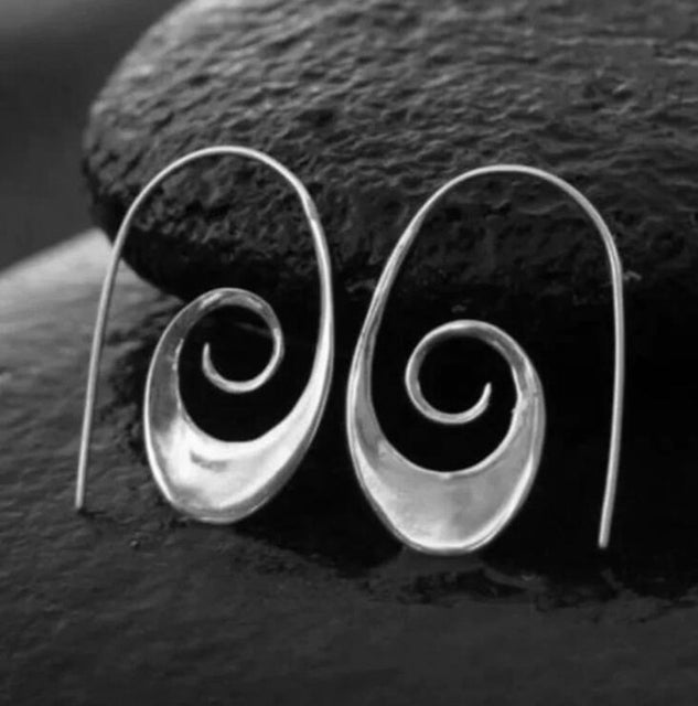 Spiral boho earrings