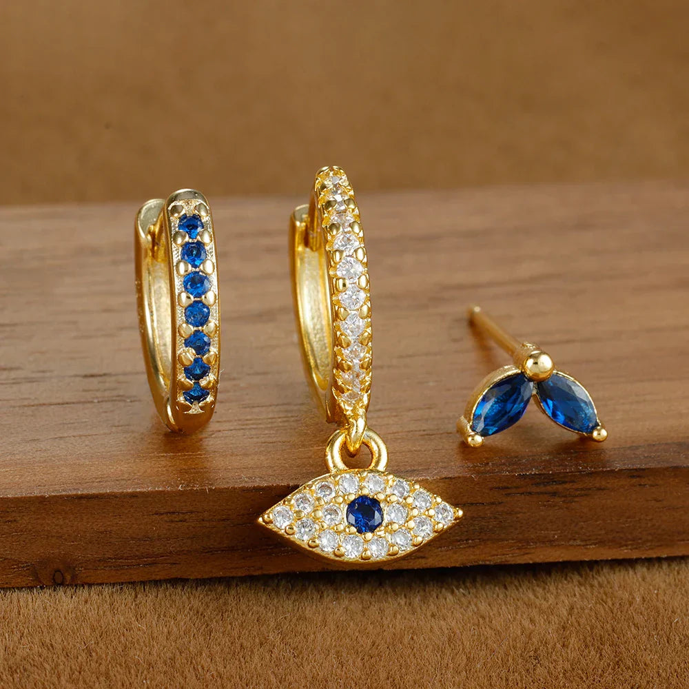 Women's Hoop Earrings - Elegant Dangle Charm - Gemstone Accent - Trendy & Chic