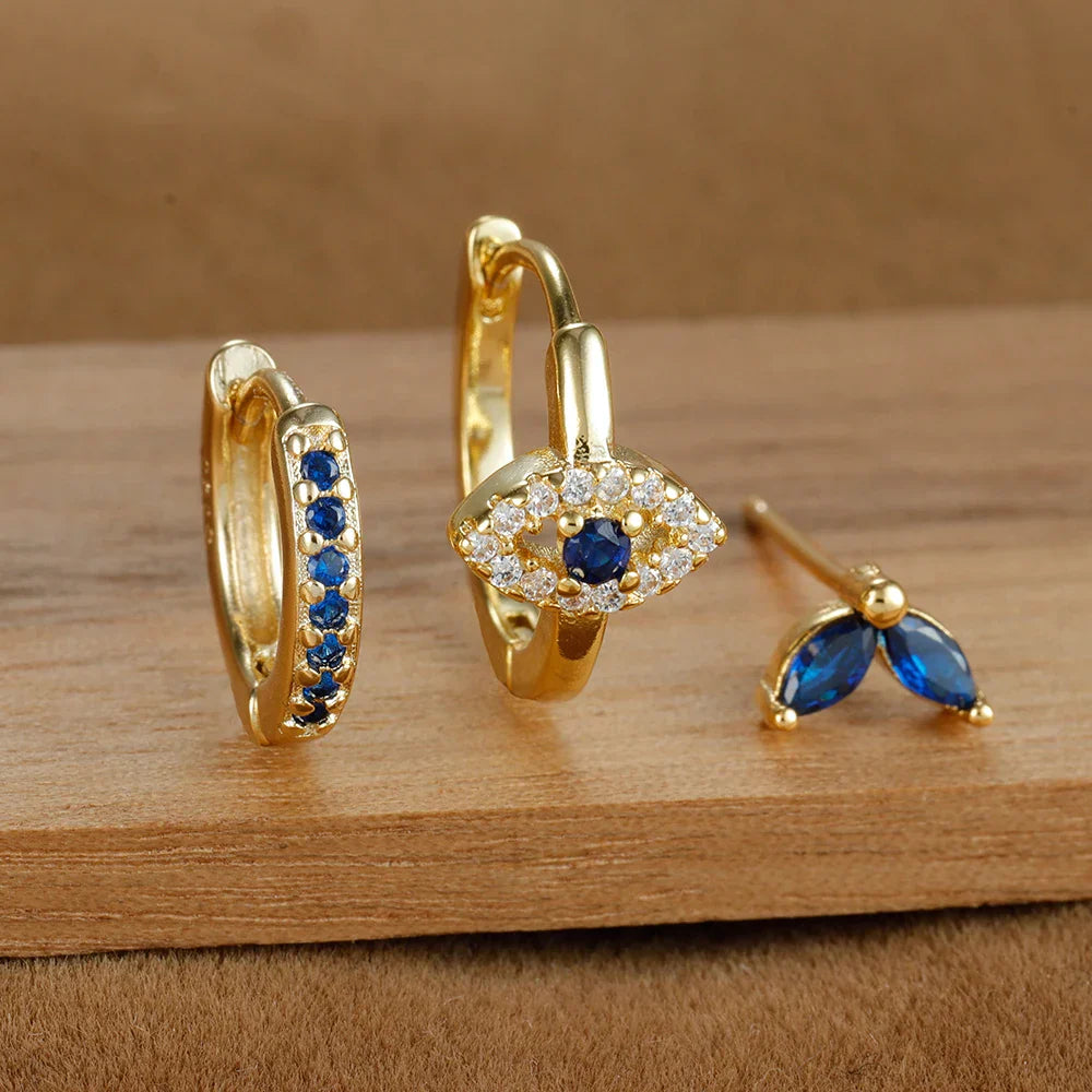 Women's Hoop Earrings - Elegant Dangle Charm - Gemstone Accent - Trendy & Chic
