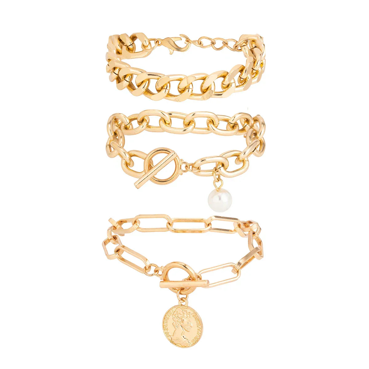 Michele - oversized cuban bracelet set