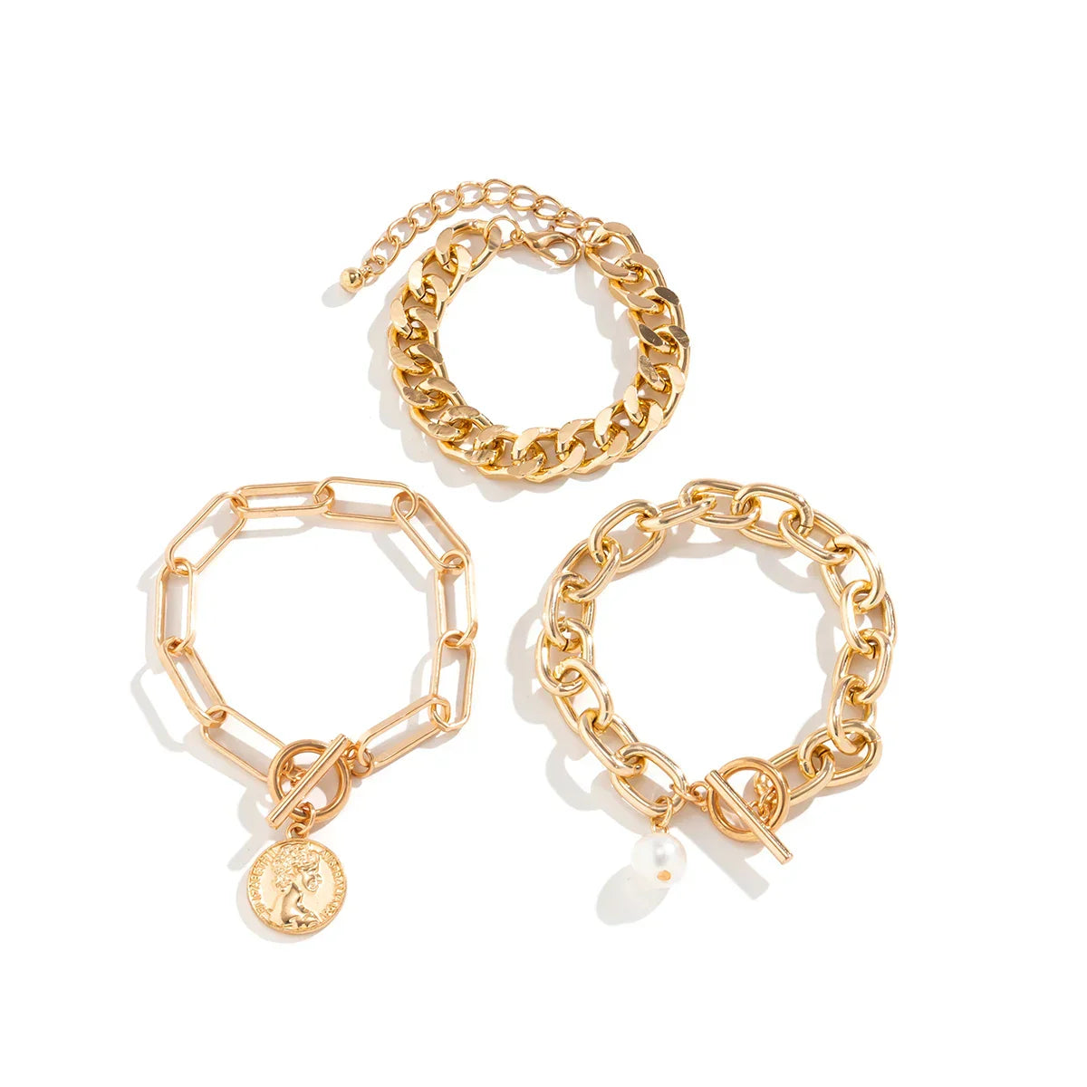 Michele - oversized cuban bracelet set