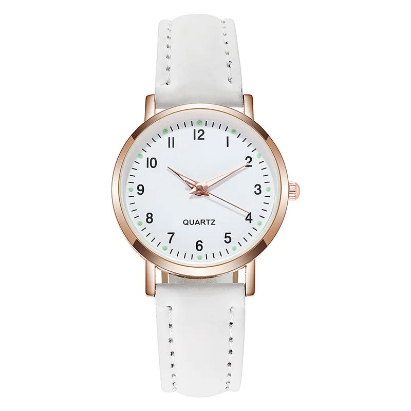 Ambern™ Classic Glow Watch – Timeless Leather Quartz Wristwatch