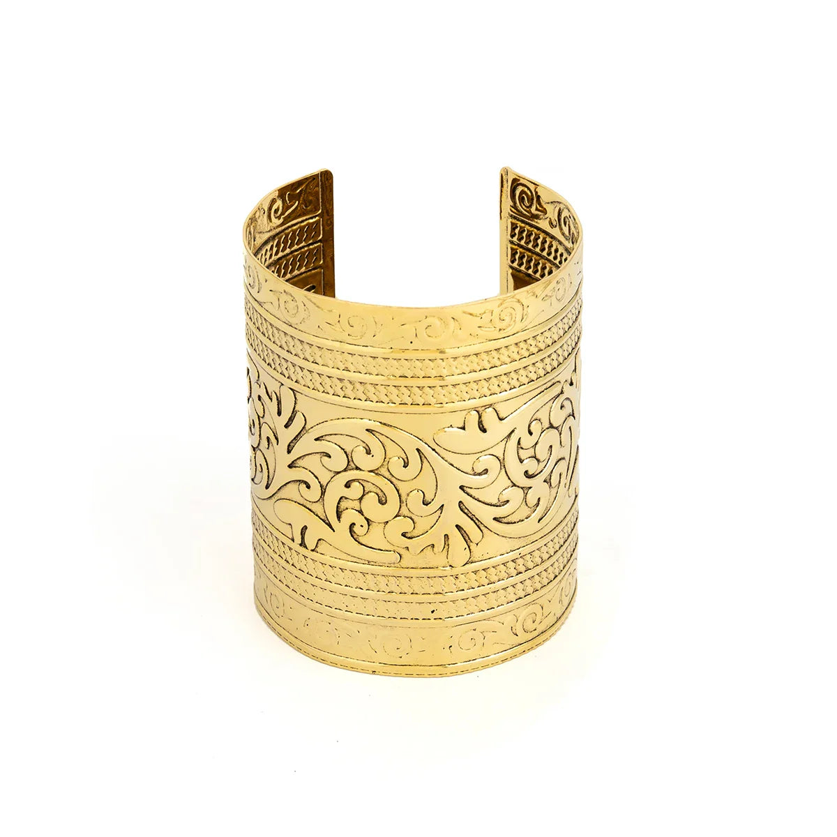 Women's punk carving patterns wide cuff bangles