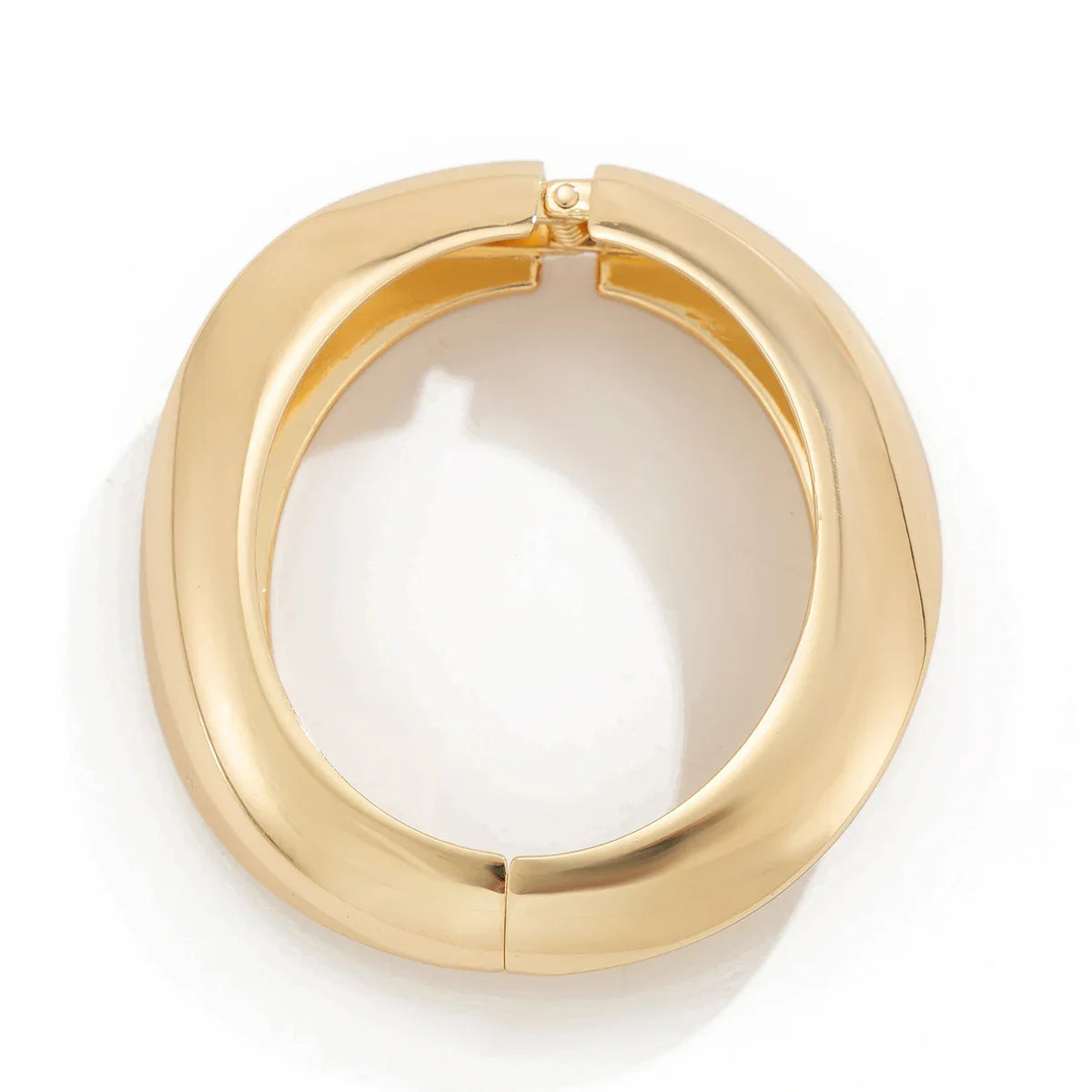 Women's chunky polished metal cuff bracelets