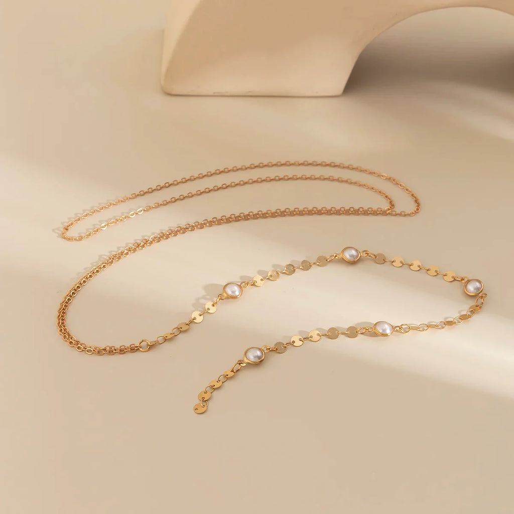 Modern y-shaped tassel necklace with diamond accents