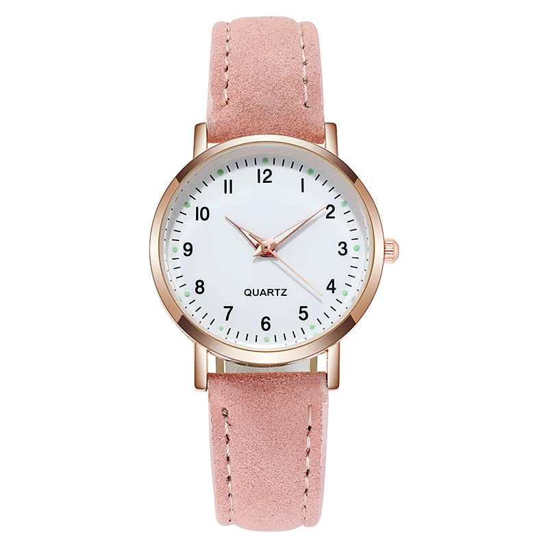 Ambern™ Classic Glow Watch – Timeless Leather Quartz Wristwatch