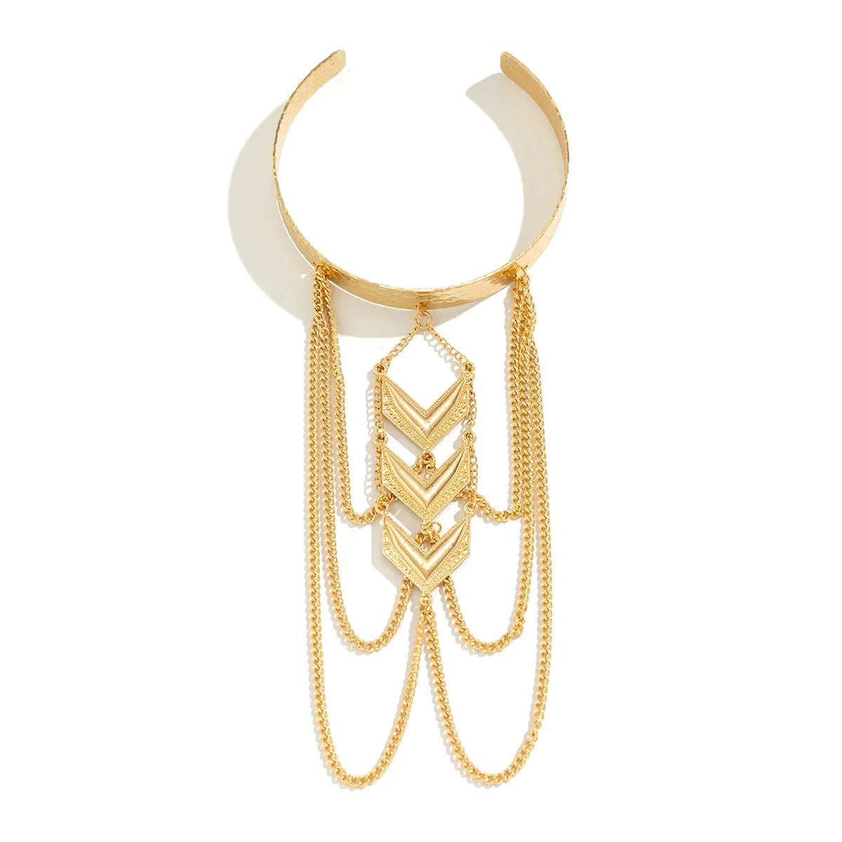 Women's layered chain arm cuff