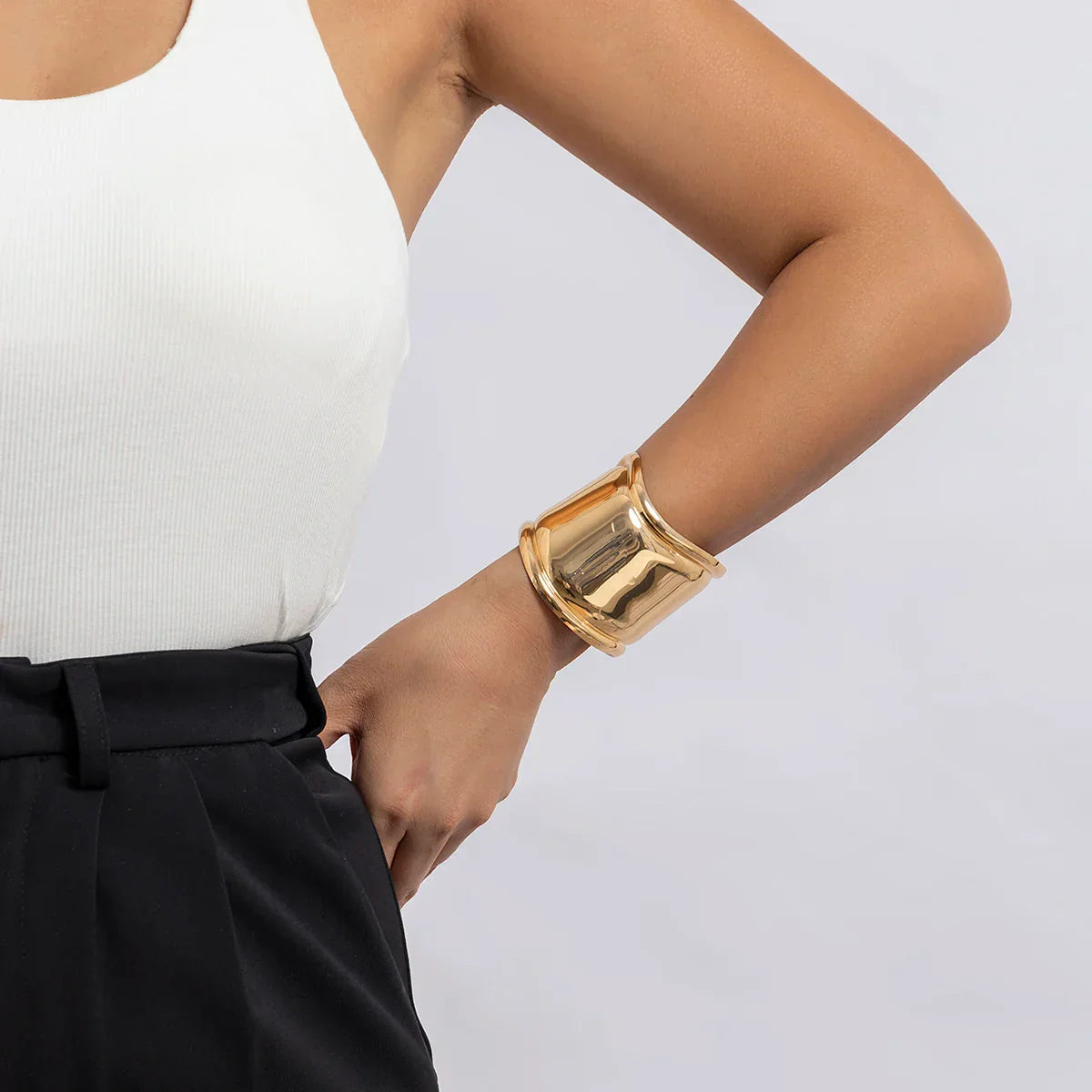 Marcie - irregular wide open bangles