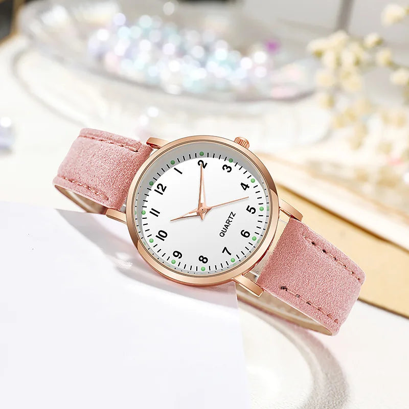 Ambern™ Classic Glow Watch – Timeless Leather Quartz Wristwatch