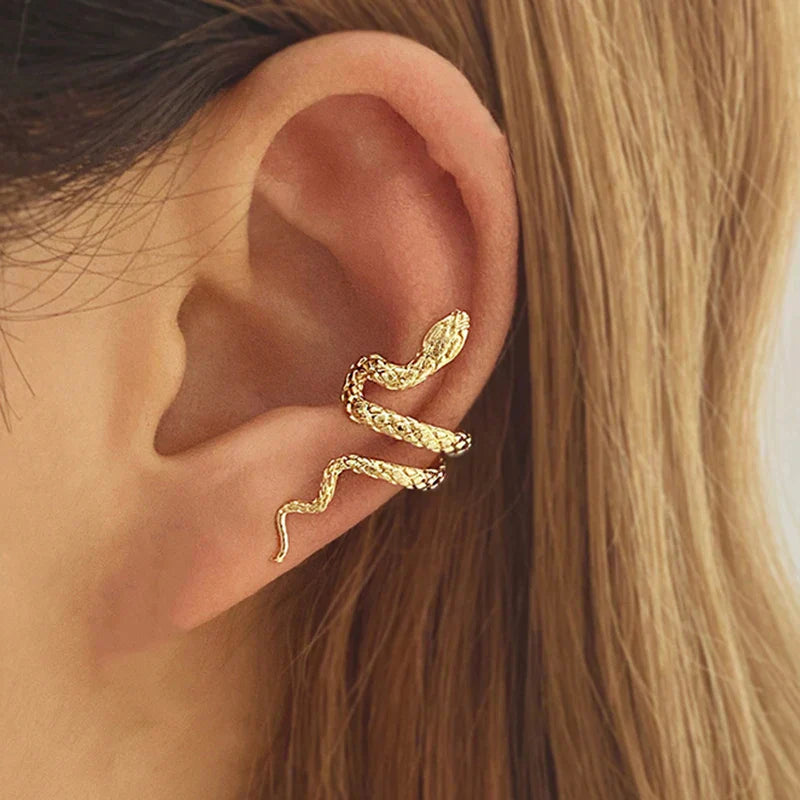 Women's Snake Ear Cuff - Non-Piercing Adjustable Jewelry - Bold Statement Piece