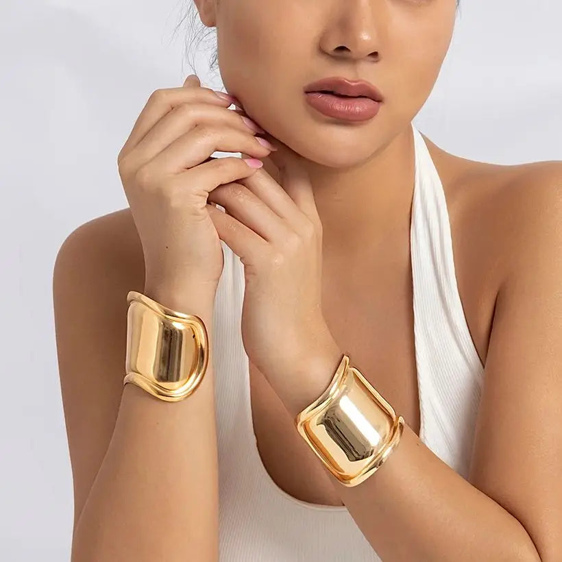 Marcie - irregular wide open bangles