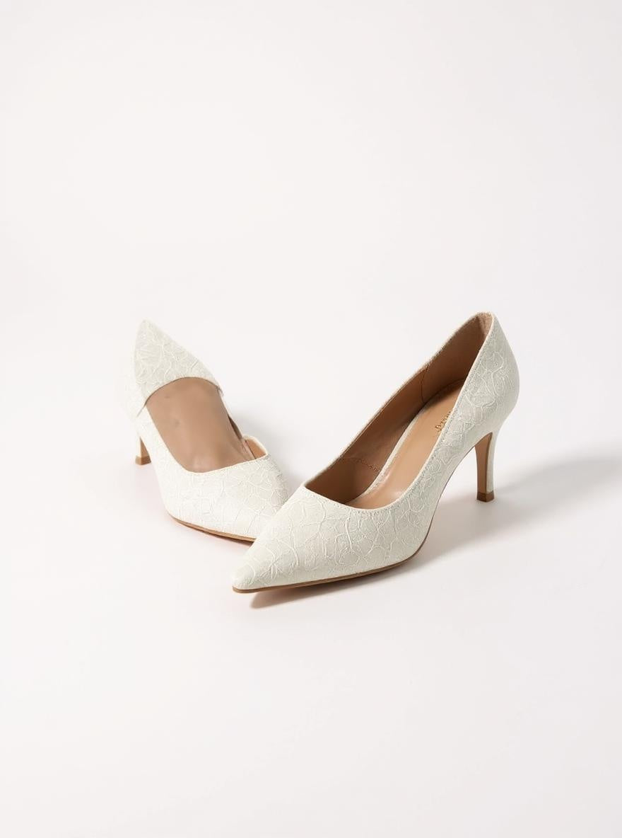 Ambern™ Celeste Lace Heels – Elegance Woven in Every Step