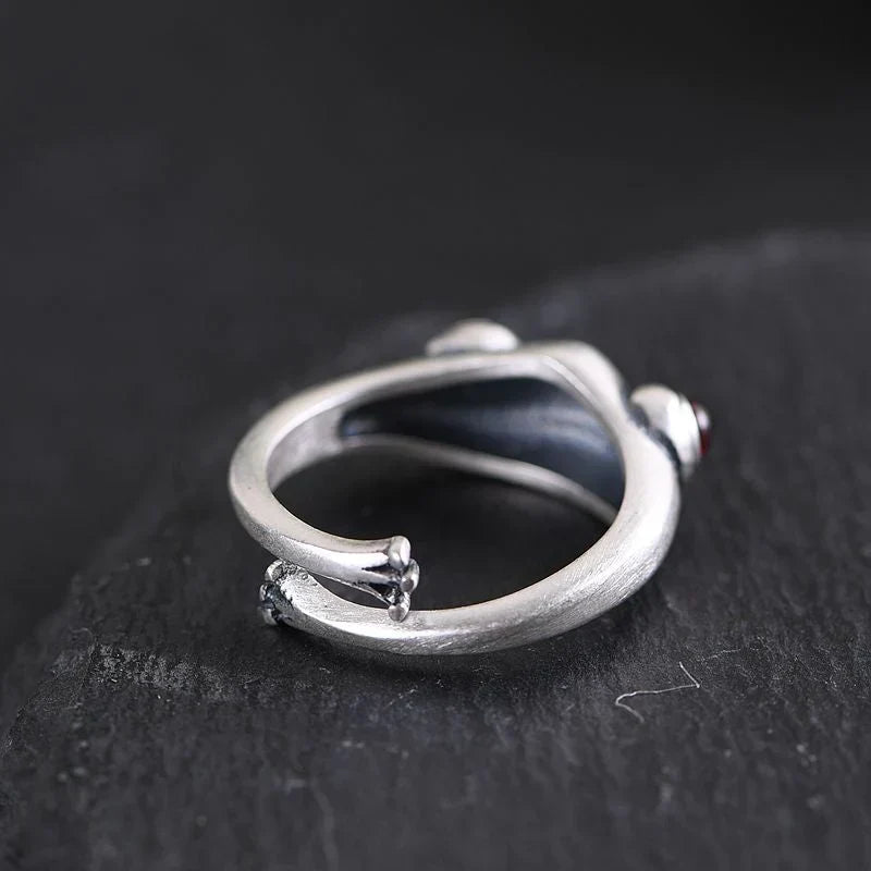 Unisex Fish Ring - Adjustable Metal Band - Intricate Carved Design - Bold Jewelry