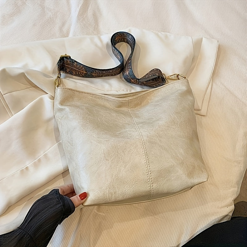 Women large capacity pu bucket bag