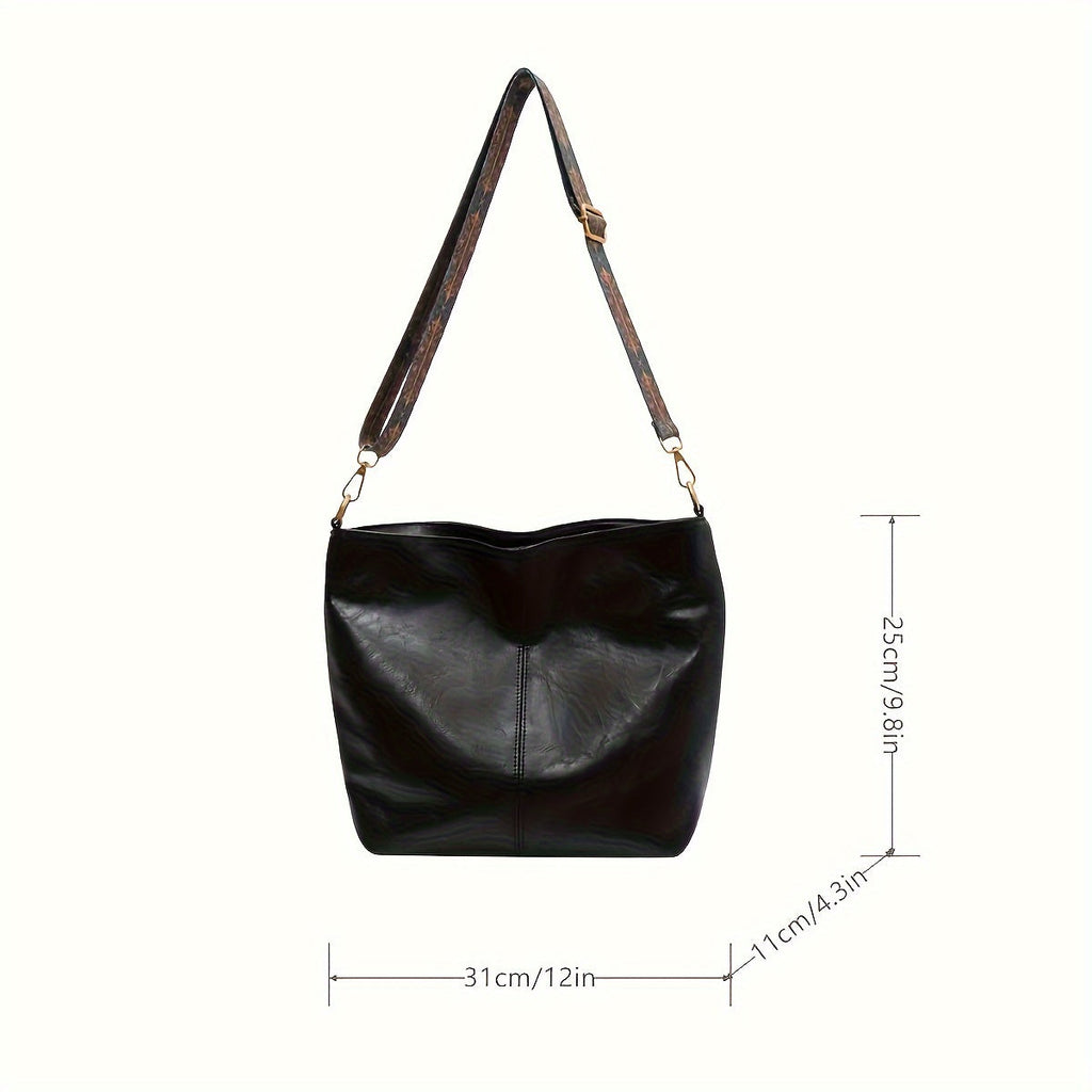Women large capacity pu bucket bag