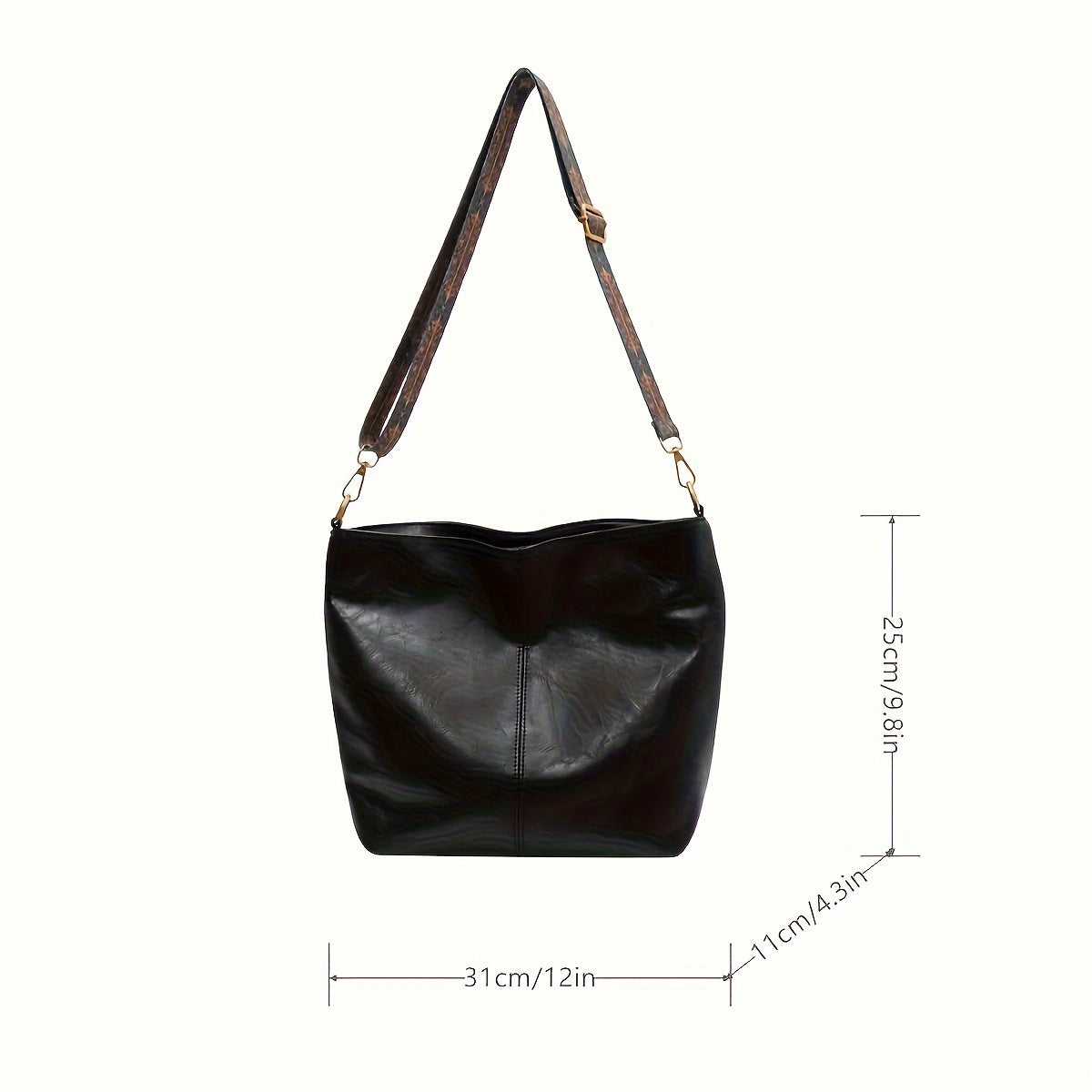 Women large capacity pu bucket bag