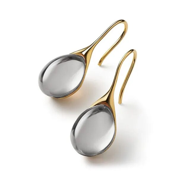 Sparkling crystal drop earrings